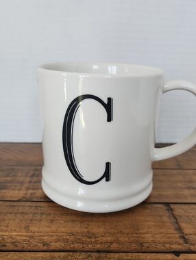 Monogram 'C' Ceramic Coffee Mug - White